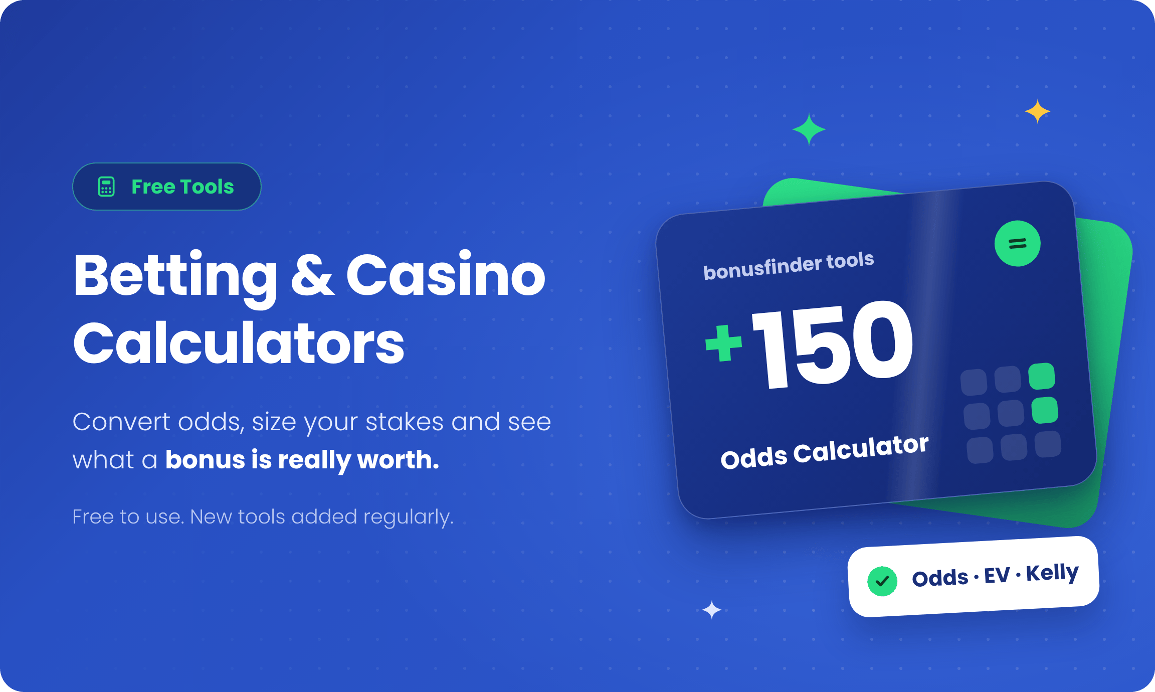 Free betting and casino calculators