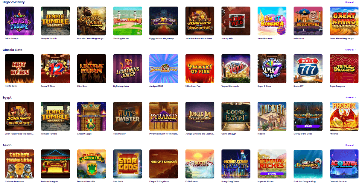 Wildz casino games