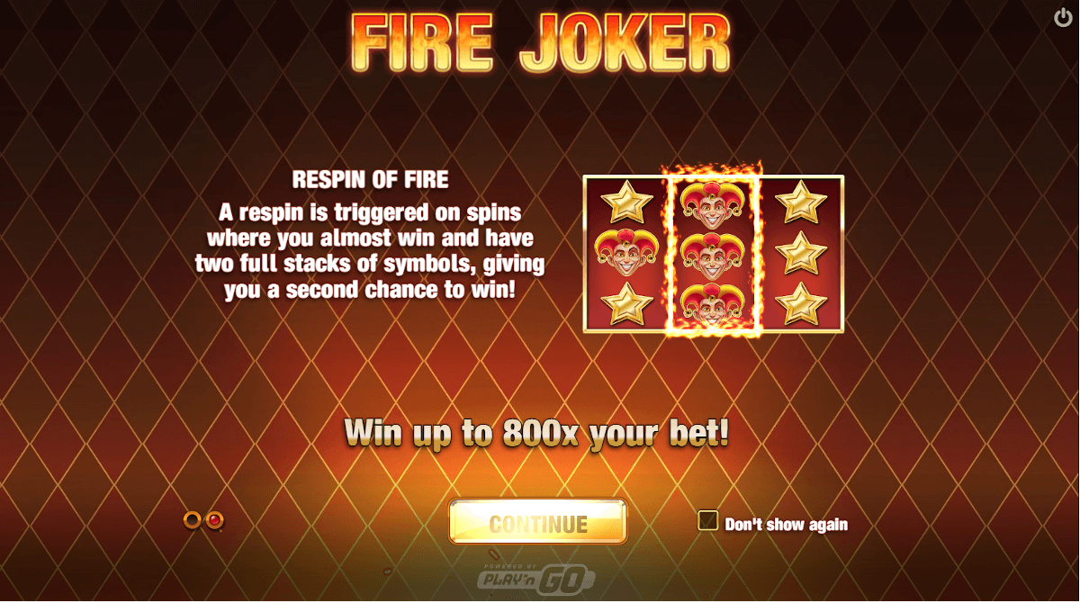 Fire Joker casino game