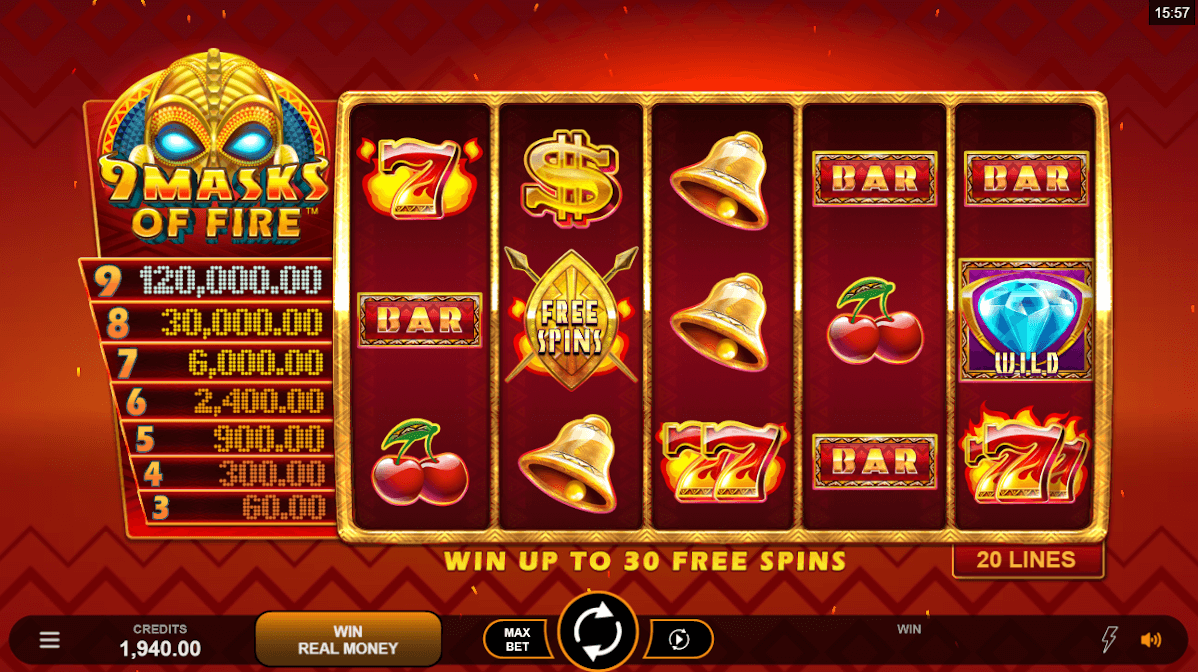 9 Masks of Fire slot