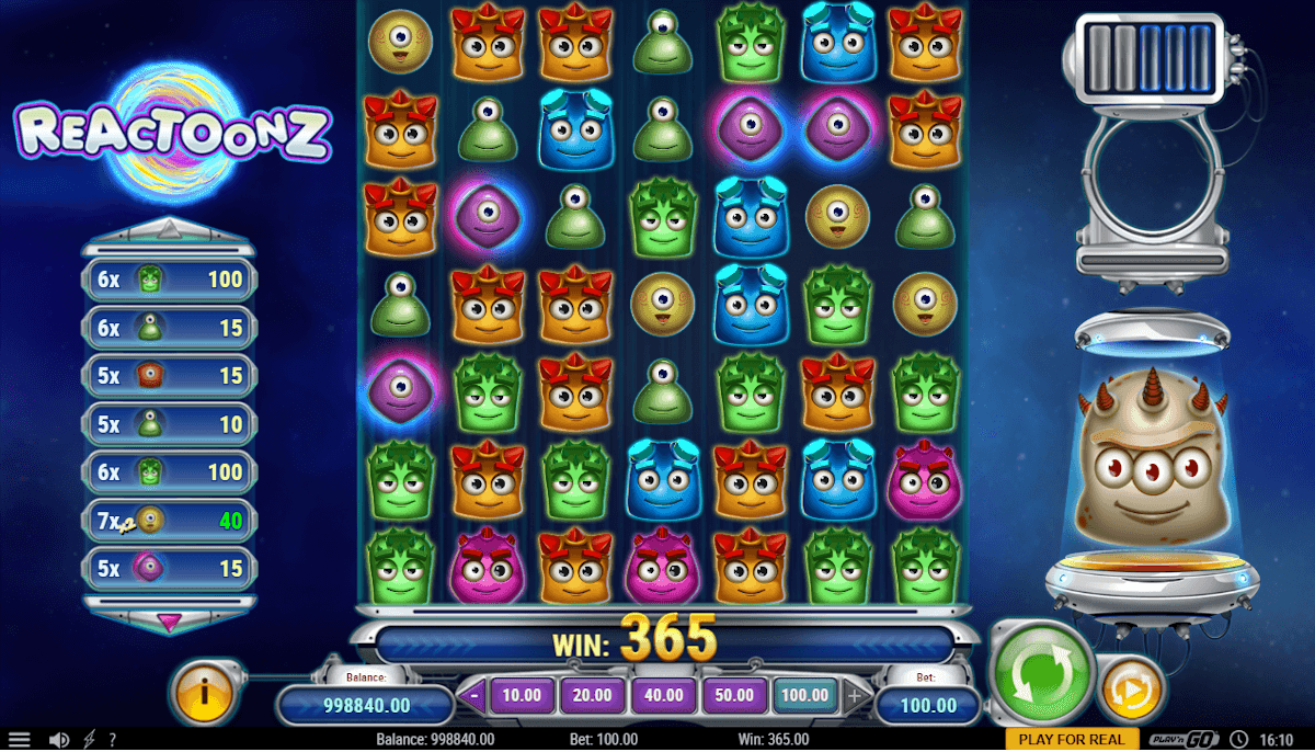 Reactoonz casino