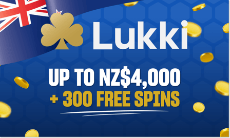 Lukki Casino gives new players up to 4000 NZD and 300 free spins