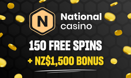 national casino 150 free spins + NZ$1,500 bonus