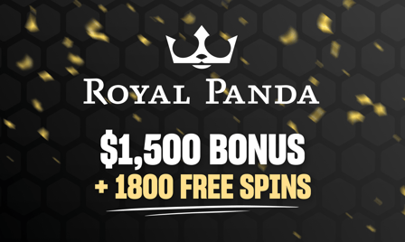 royal panda $1,500 bonus + 1800 free spins